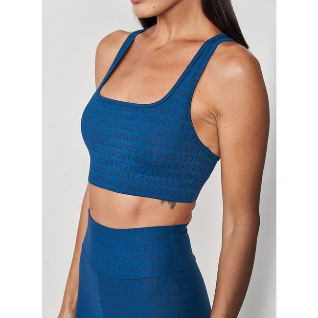 Top Slim Estampado Colcci Sport Azul