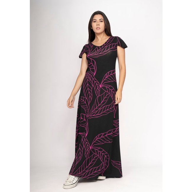 Vestido CabanaFree Amanara Longo Malha Antúrios Lilás
