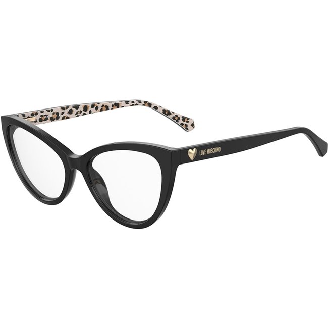 Armação de Óculos Love Moschino Mol631 7RM - Preto Pattern 55