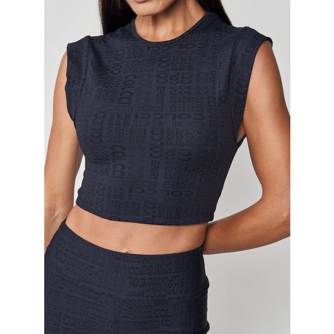 Blusa Jacquard Muscle Estampada Colcci Sport Preto