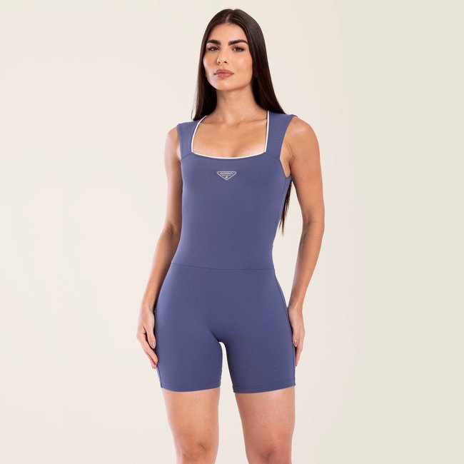 Macaquinho Vibrance Azul Dusk Poliamida Com Bojo Donna Carioca