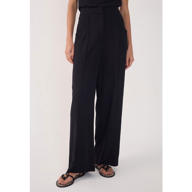Calça Dress To Pantalona Pocket Assimétrico Preta
