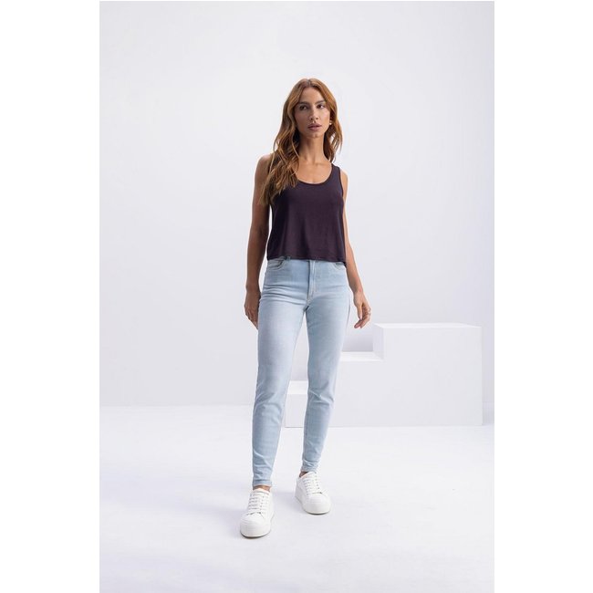Calça Feminina Em Jeans Essendi Jeans Médio Azul