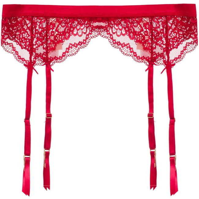 Cinta Liga Renda At Night Vermelho