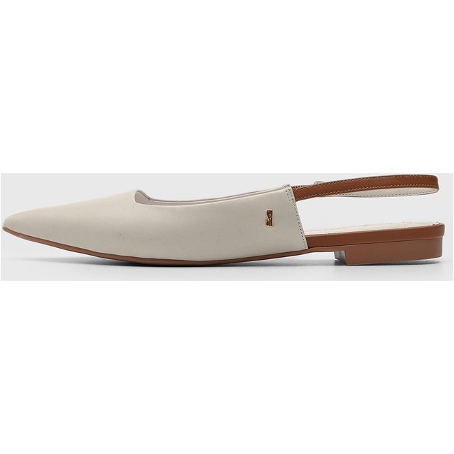 Sapatilha Feminina Santa Lolla Bico Fino Off-White