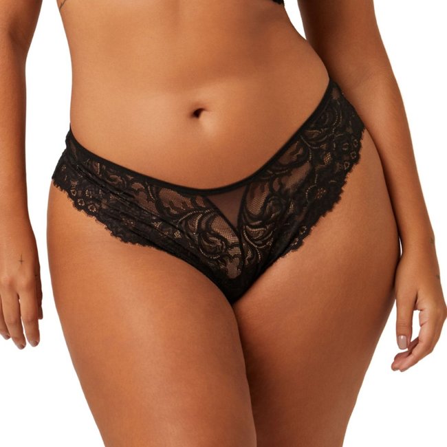 Calcinha Tanga Rendada Lateral Larga Plus Size Liebe