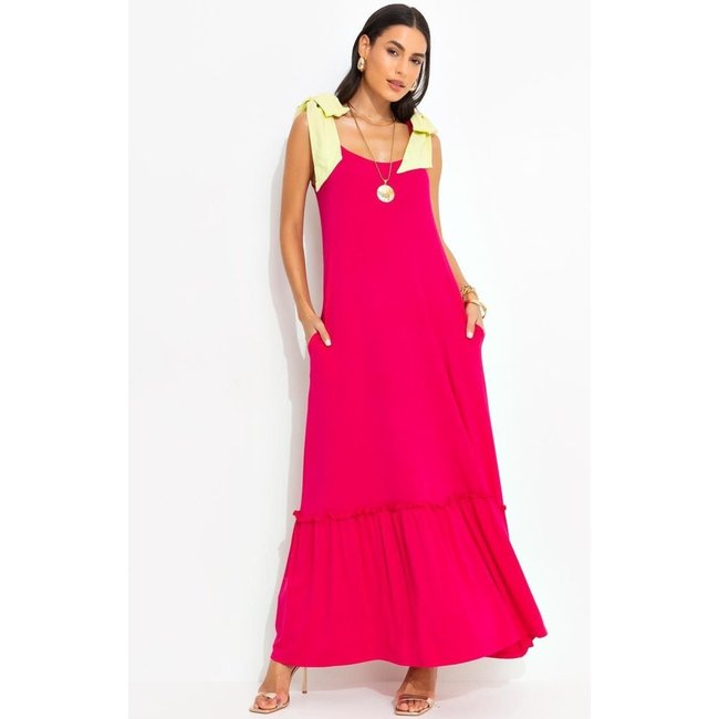 Vestido Pink Em Malha De Viscose Quintess