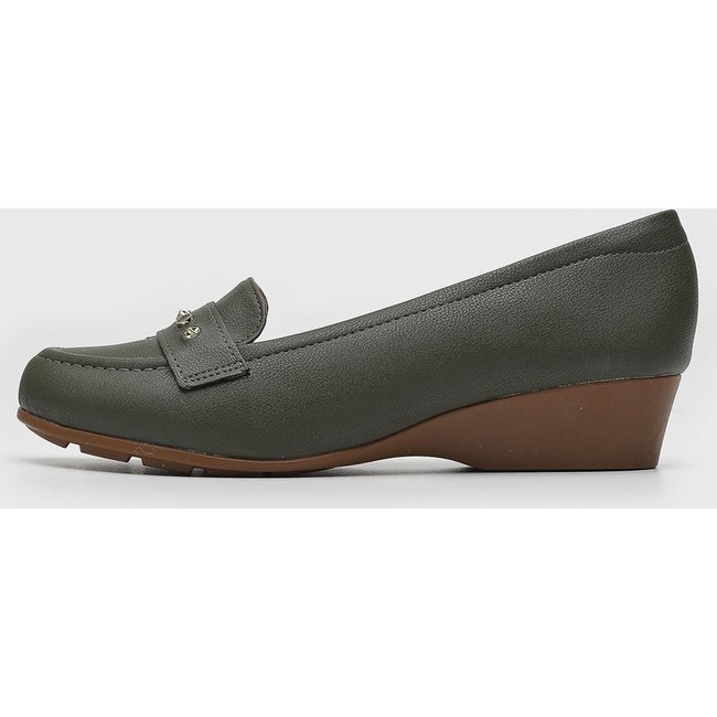 Scarpin Anabela Modare Rebites Verde