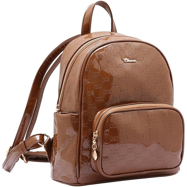 Mochila Feminina Chenson Original Mini Logo Verniz Costas 8485034
