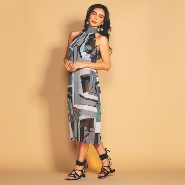 Vestido Midi em Tule Laguna SP1100BQ