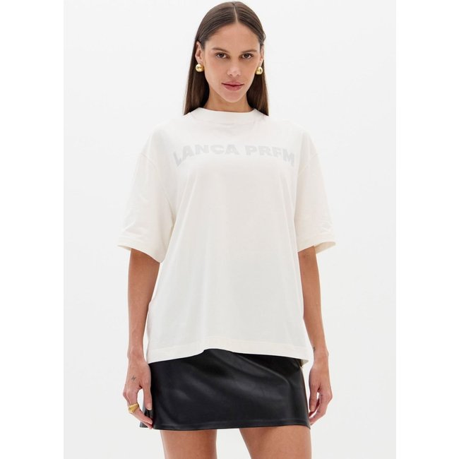 T-shirt Oversized Com Mangas Curtas Lança Perfume