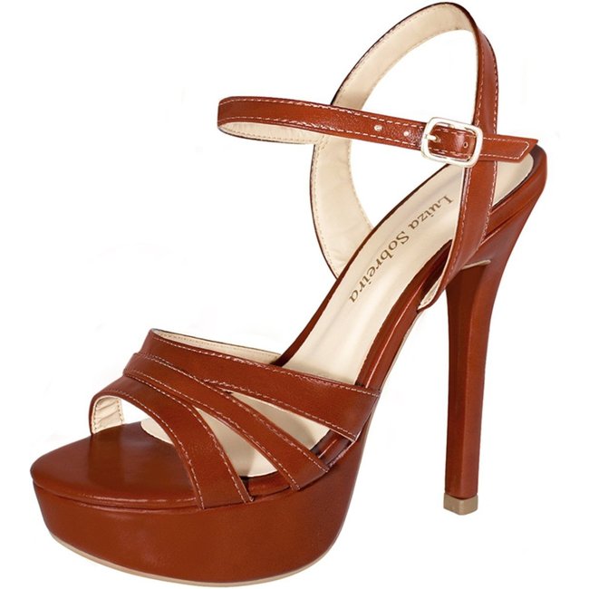 Meia Pata Salto Alto Fino 15cm Luiza Sobreira Whisky Mod. 2262