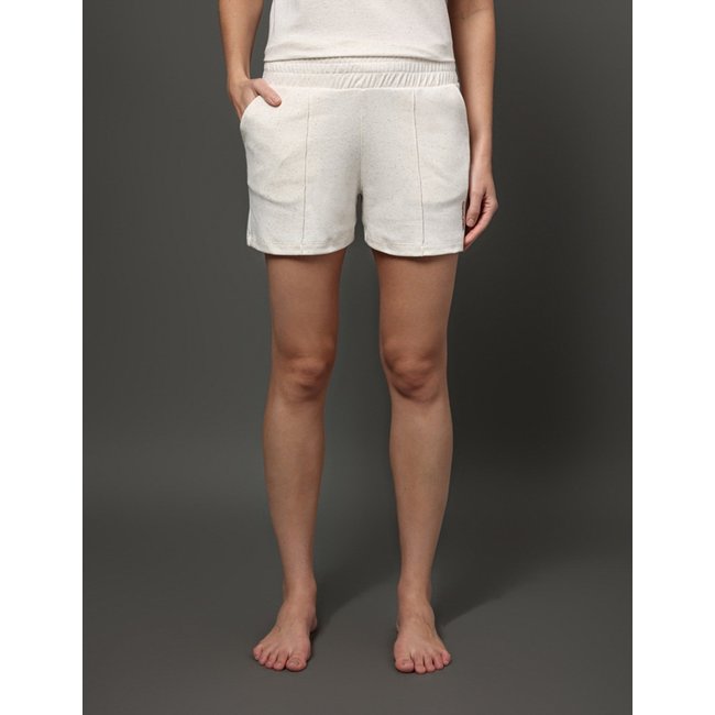 Short Feminino Nervura Linen Calvin Klein Underwear - Off White Calvin Klein Jeans