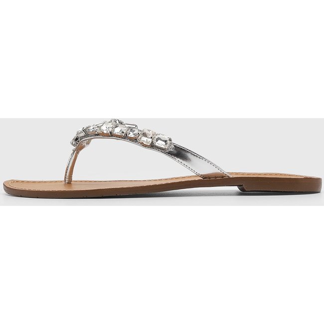 Rasteira Feminina Arezzo Pedrarias Prata
