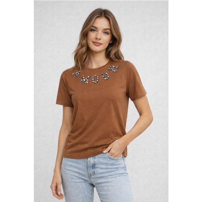 T-shirt D Bell Outlet Fashion Amour Marrom