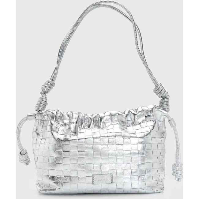 Bolsa Feminina Arezzo Silver Texturizada Prata