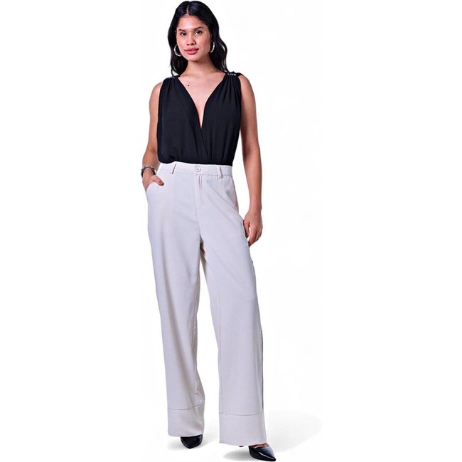 Body Feminino com Brilho Ombro Preto Incolor