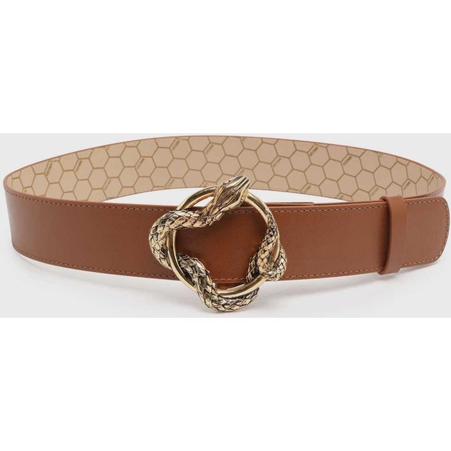 Cinto Médio Arezzo Fivela Serpente Marrom