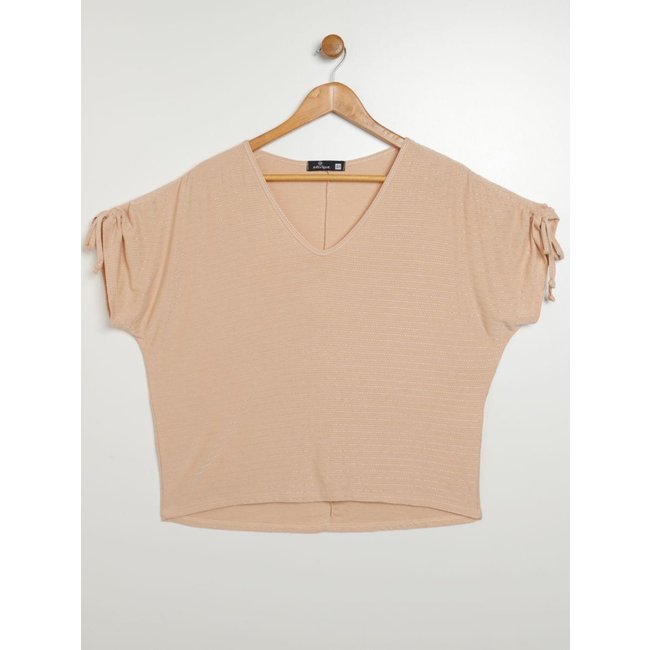 Blusa Manga Curta Autentique Plus Size Feminina BEGE