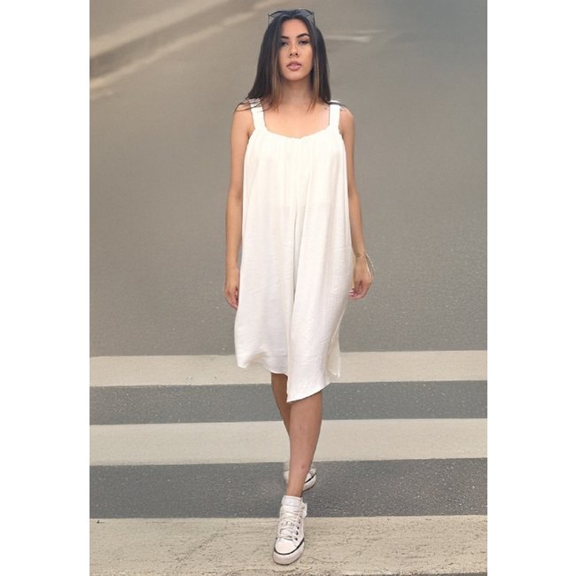 Macacão Pantacourt Curto Branco