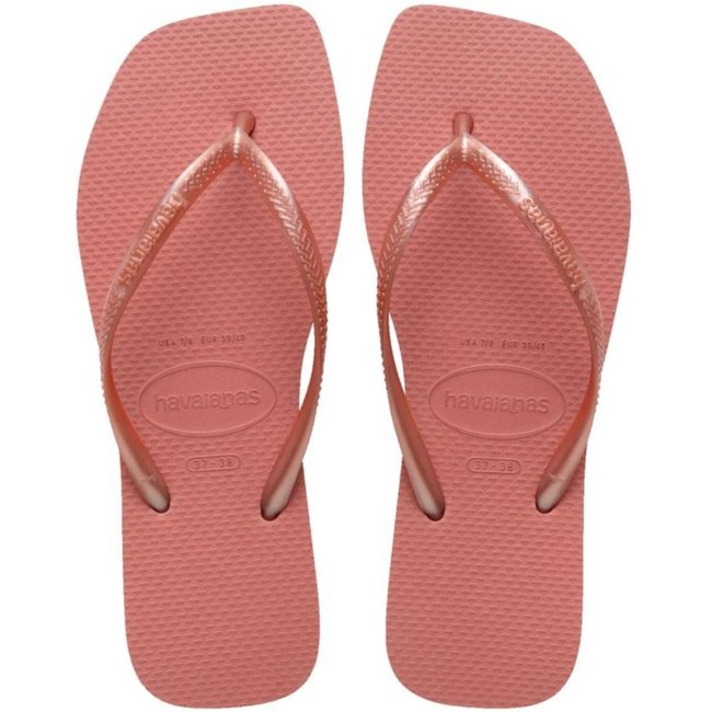 Chinelo Feminino Havaianas Glitter Slim Square Canyon Incolor