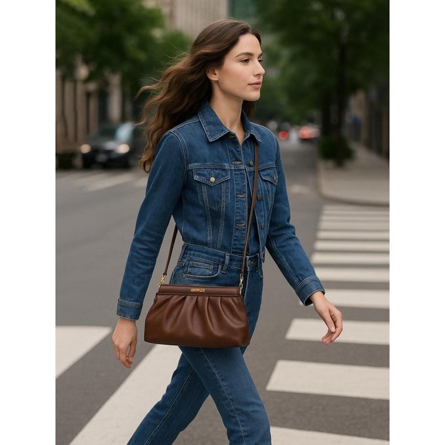 Bolsa e Clutch de Couro Griffazzi Marrom