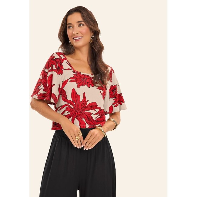 Calça Pantalona Feminina Visco Maquinetada Rovitex Preto