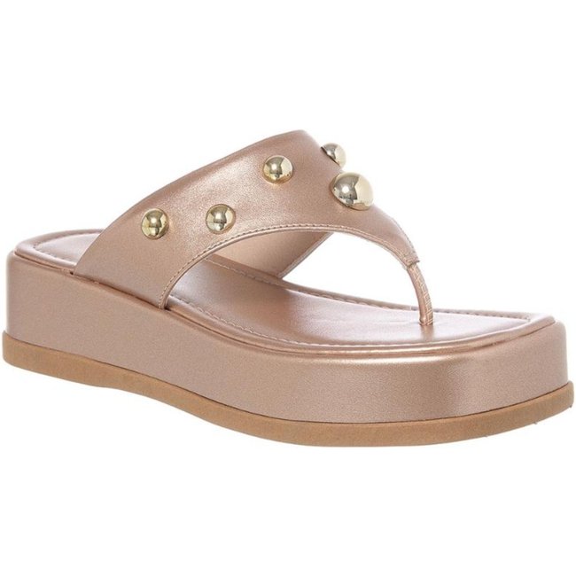 Sandália Papete Flatform Feminino Chinelo de Dedo Original Cobre