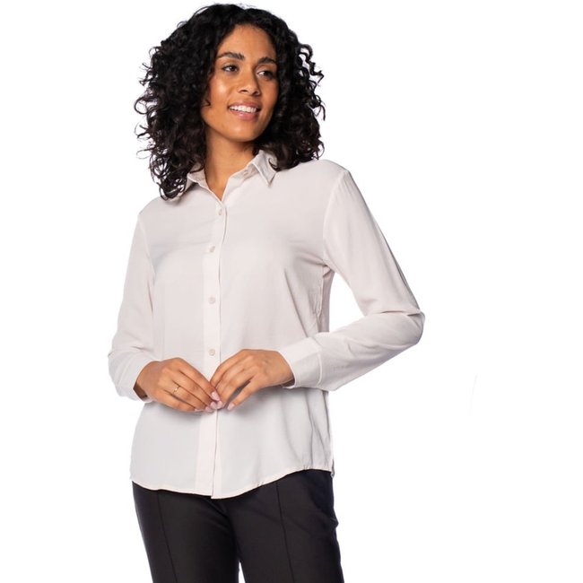 Camisa Feminina Pellini Manga Longa Areia
