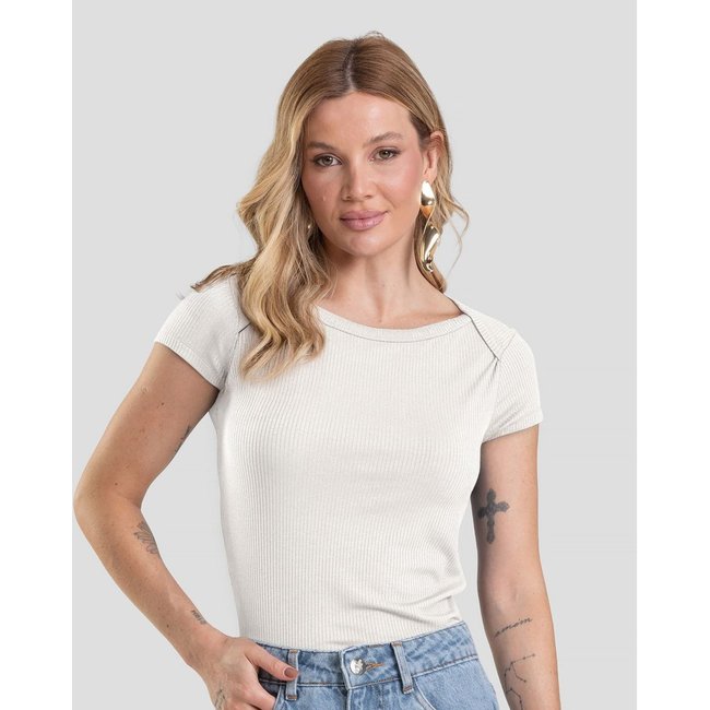 Blusa Feminina Canelada Dianna Bege