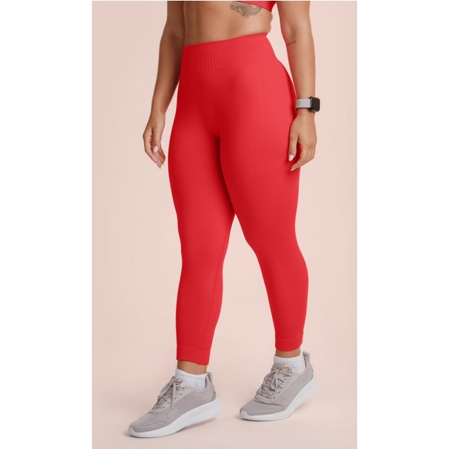 Calça Legging Capri Shine Seamless Lupo Feminina 71376 Vermelho Claro