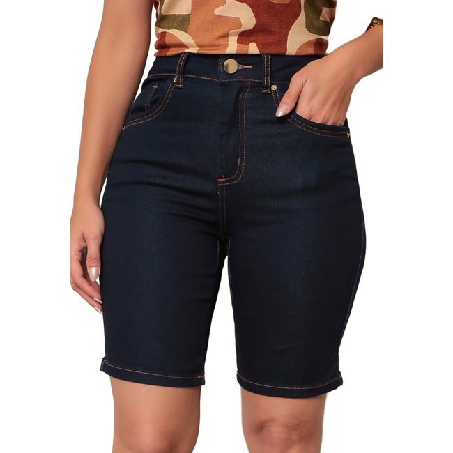 Bermuda Ciclista Dellamarca Jeans Indigo Escuro