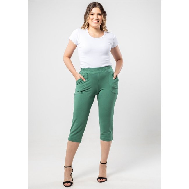 Calça Capri Pau a Pique Básica Verde VERDE - GG Pau a Pique