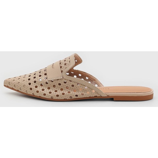 Mocassim Feminino Santa Lolla Laser Cut Bege