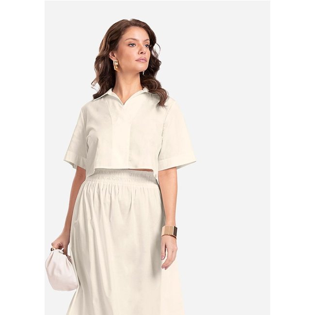 Camisa Cropped Endless Bege