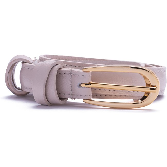 Cinto MY.NA Fivela Passante Couro Off White