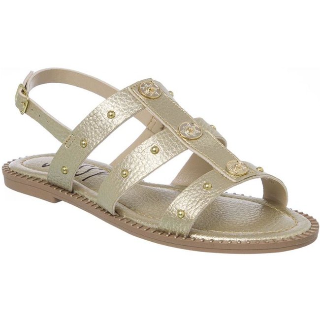 Sandália Rasteirinha Papete Feminina Flatform Básica Casual Dourado
