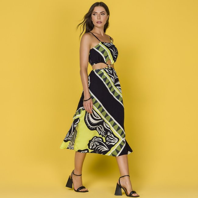 Vestido Midi Recorte Cintura SP0662BQ