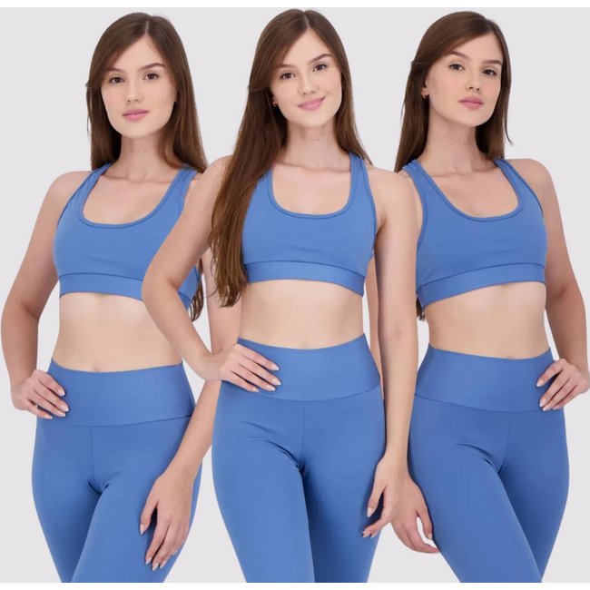 Kit de 3 Top Area Star Azul