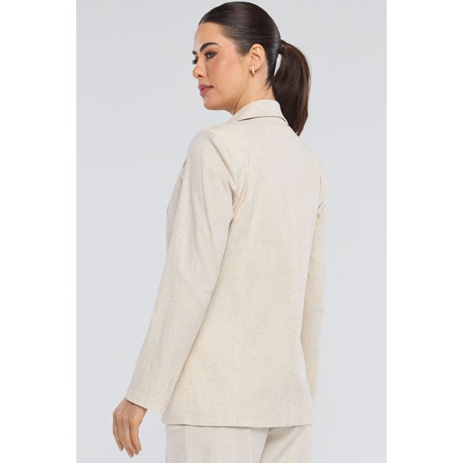 Blazer PKS Alfaiataria Linho Natural Off White