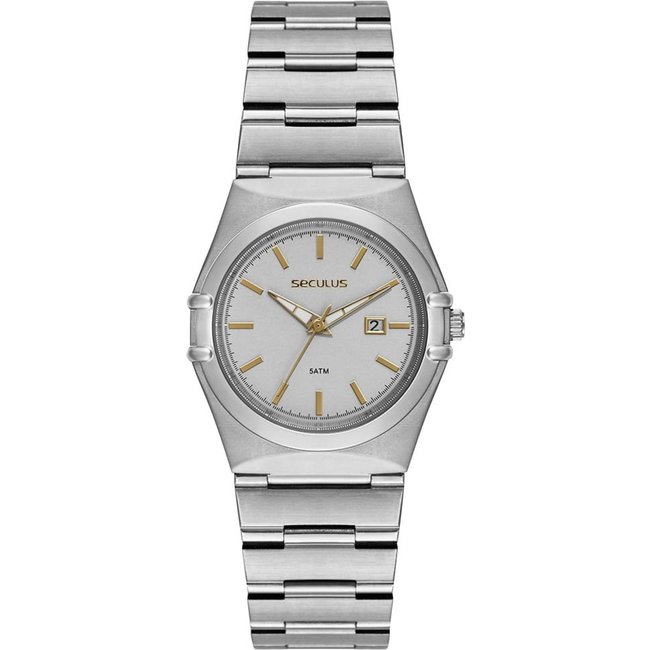 Relógio Feminino Aço Vintage Prata Seculus