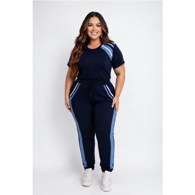 Conjunto Feminino D Bell Outlet Fashion Bela Azul