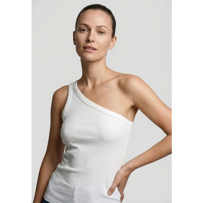 Blusa Ombro Só Feminina Colcci Jeans Canelada Branca