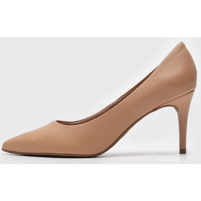 Scarpin Feminino Bottero Bico Fino Salto Fino Médio Nude