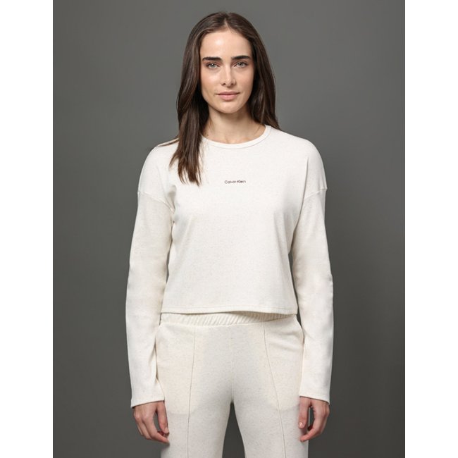 Blusão Feminino Linen Lounge Calvin Klein Underwear - Off White Calvin Klein Jeans