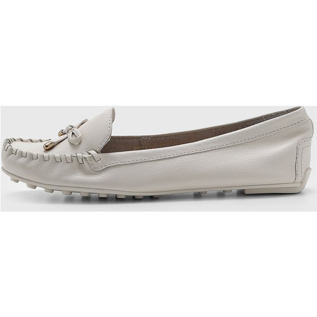 Mocassim Feminino Bottero Detalhe Laço Off-White