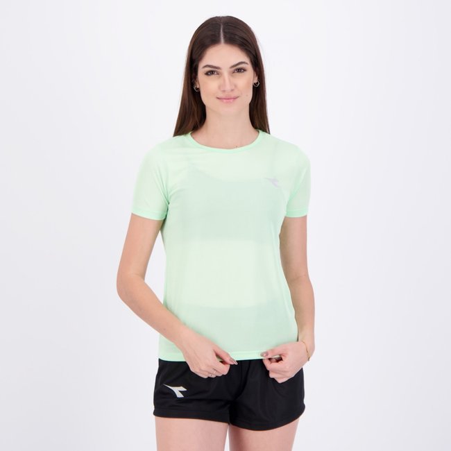 Camiseta Diadora Logo Feminina Verde