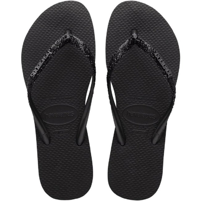 Chinelo Havaianas Slim Glitter II Feminino Preto