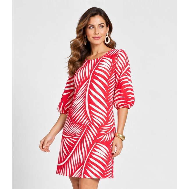 Vestido Midi Com Manga Flare 3/4 Infinita Cor Vermelho