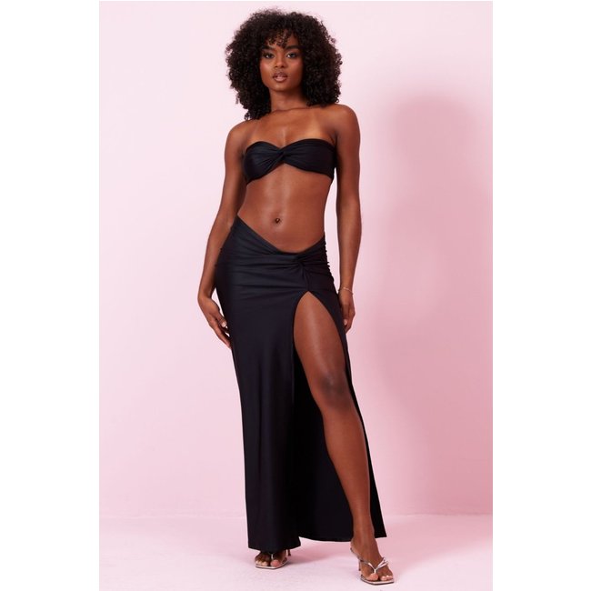 Conjunto Top e Saia Longa Shiny Planet Girls Preto
